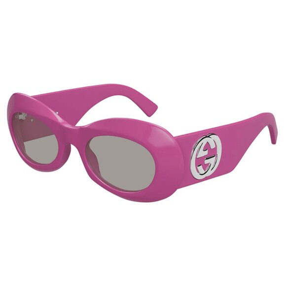 NEW GUCCI WOMEN PINK OVERSAIZED WOMEN SUNGLASSES - Picture 1 of 3